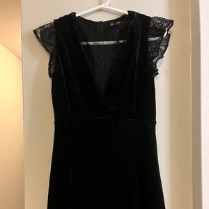 Zara Velvet Black Mini Dress